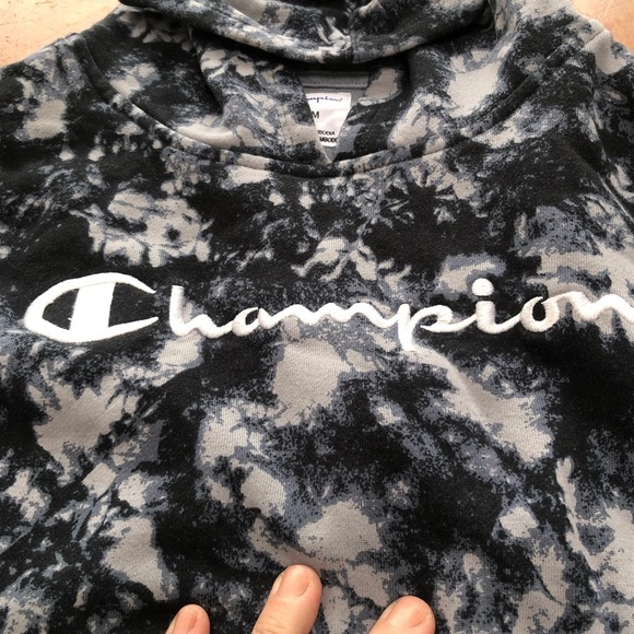 Champion Gray Camouflage Hoodie - size medium- tie-dye - gently loved - Picture 1 of 7